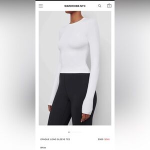 WARDROBE.NYC White Opaque Long Sleeve Tee
